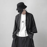 New Japanese Traditional Black Kimono Cardigan Diablo Samurai