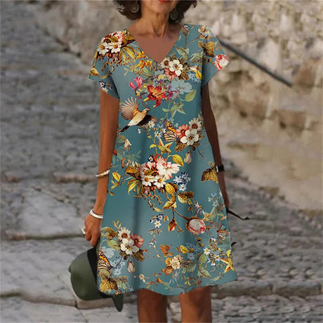 New Summer Flowers Plant 3D Print Women Dresses