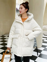 New Winter Women Mid-Long Parkas Jackets Casual Thick