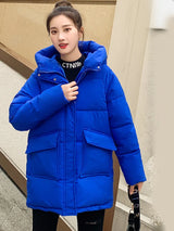 New Winter Women Mid-Long Parkas Jackets Casual Thick