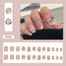 Gradient False Nails Cute Star Printed Design Fake