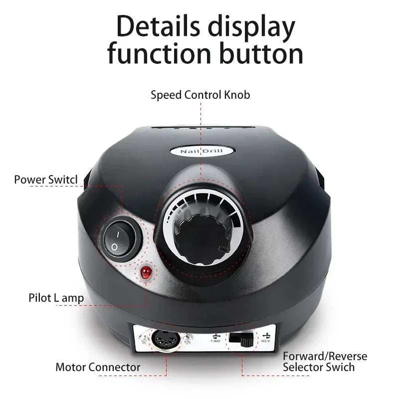 Rpm Electric Nail Drill Professional Manicure Machine Nail