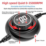 Rpm Manicure Machine Electric Nail Drill Portable Nail