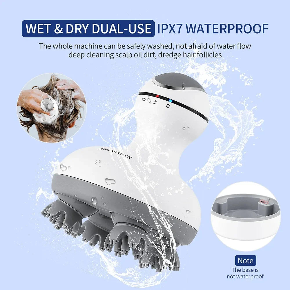 Waterproof Electric Head Massager Wireless Scalp Massage