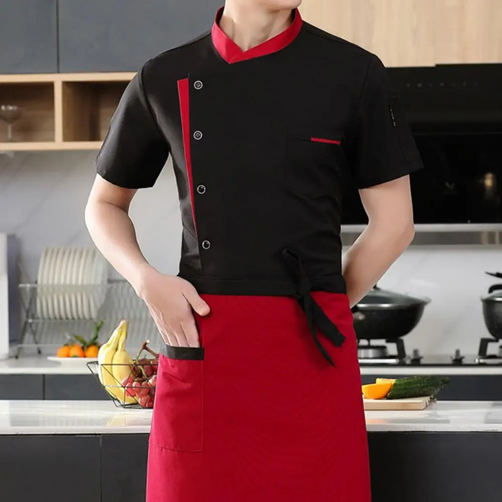 3Pcs/Set Unisex Hotel Kitchen Chef Uniform Jacket Hat