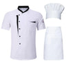 3Pcs/Set Unisex Hotel Kitchen Chef Uniform Jacket Hat