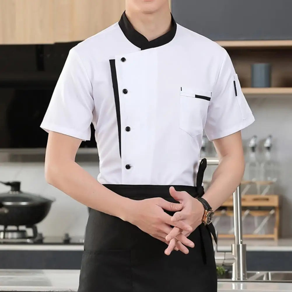 3Pcs/Set Unisex Hotel Kitchen Chef Uniform Jacket Hat