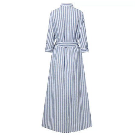 Cotton Linen Shirt Dress Women