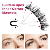 Pcs-Reusable Magnetic False Eyelashes With Eyelash Curler