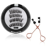 Pcs-Reusable Magnetic False Eyelashes With Eyelash Curler