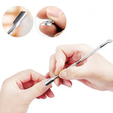 Set Steel Double-Ended Cuticle Pusher Dead Skin Remover