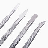 Set Steel Double-Ended Cuticle Pusher Dead Skin Remover