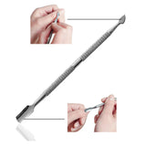 Set Steel Double-Ended Cuticle Pusher Dead Skin Remover