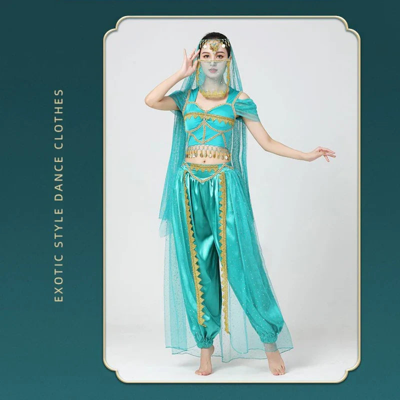 4Pcs Belly Dance Costumes Set For Women Noble