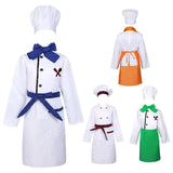 4Pcs Chef Costume Kids Kitchen Uniform Set Long