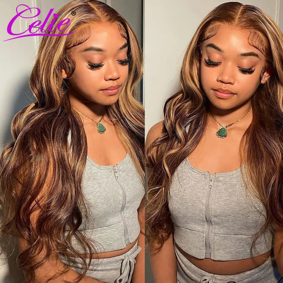 Celie Glueless Highlight Wig Human Hair Body Wave