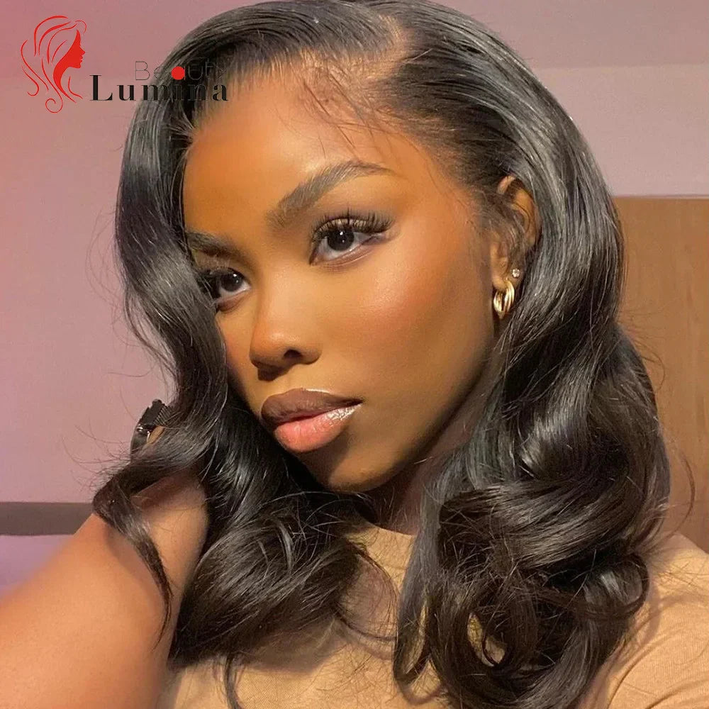 Lace Front Human Hair Wigs Pre Plucked Brazilian