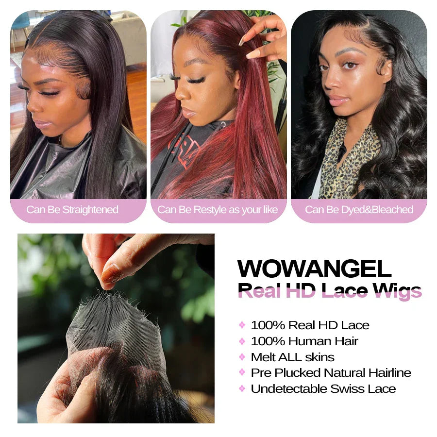 Wow Angel Hd Full Frontal Wigs 36Inch Straight