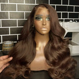 Gluelessx Full Frontal Hd Lace Wig Chocolate Brown