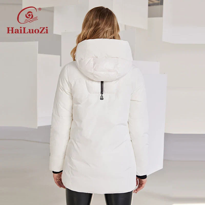 Hailuozi New Winter Women'S Jacket Warm And Thick