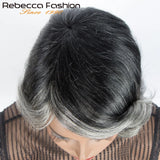 Grey Short Bob Human Hair Wig Colore