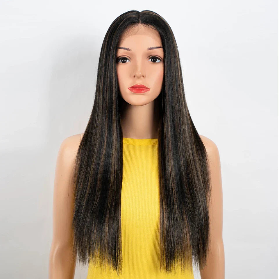 Synthetic Lace Front Wig For Black Women Long