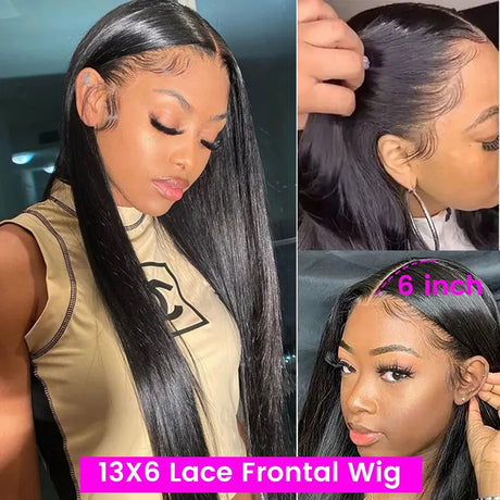 Straight Lace Front Wigs Human Hair 13X4 Lace