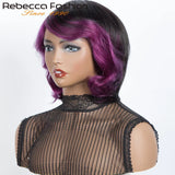 Grey Short Bob Human Hair Wig Colore