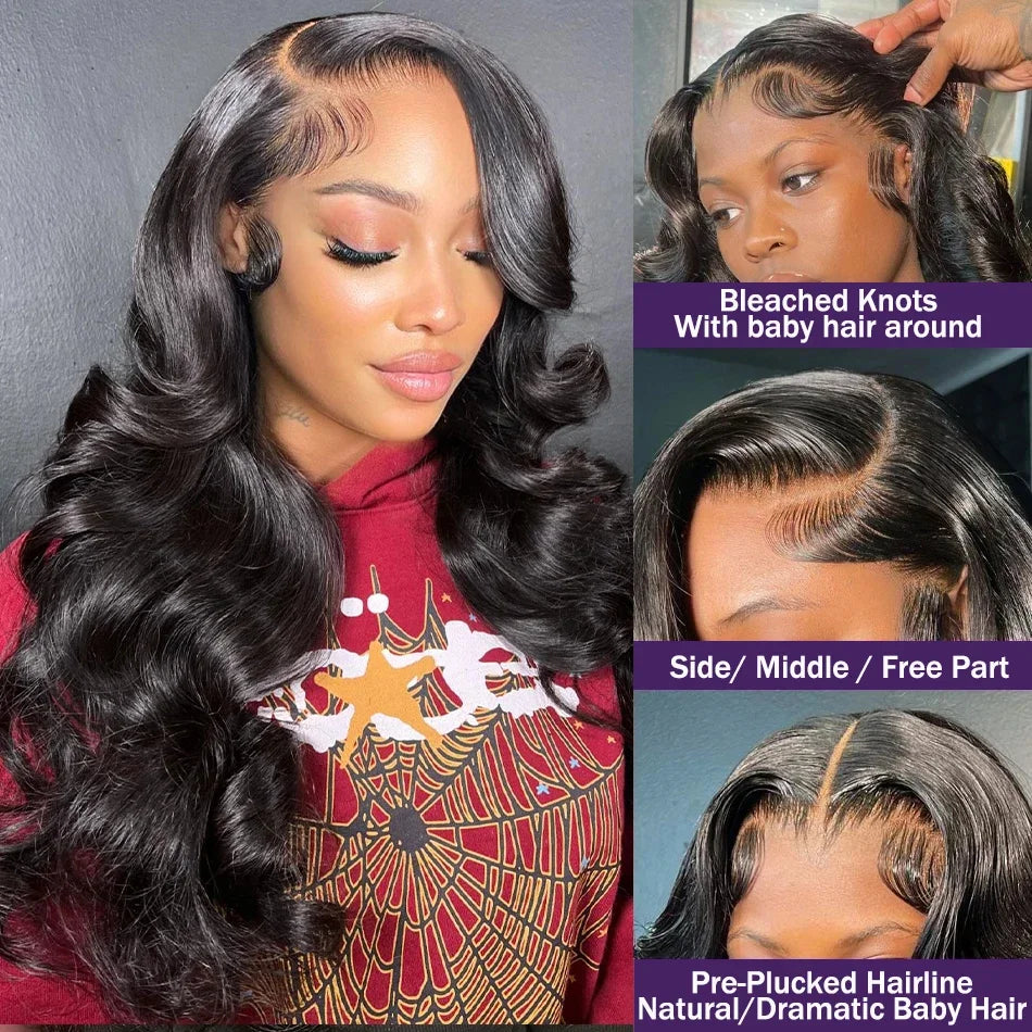 Hd Transparent Body Wave Lace Front Wig