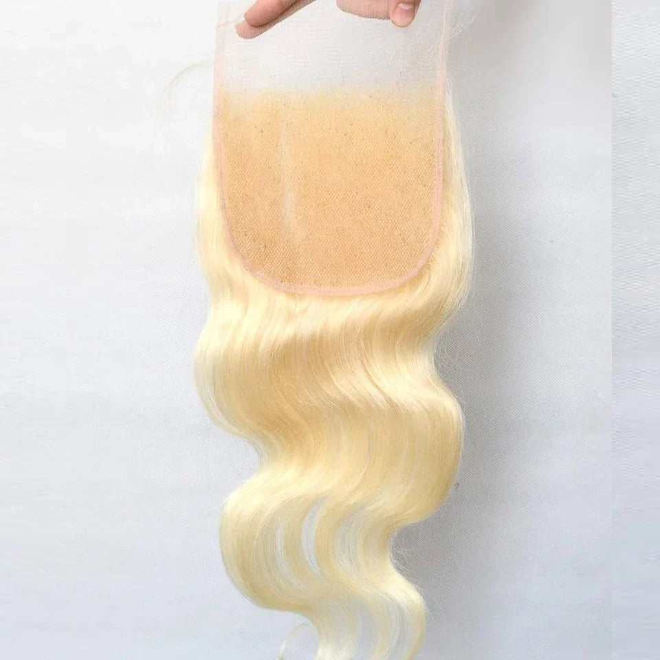 Blonde Body Wave Human Hair Lace Closure