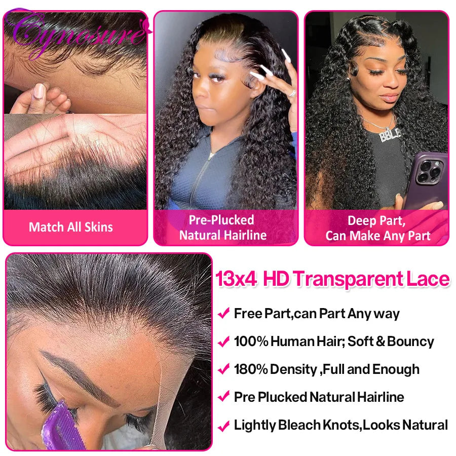 Cynosure X/X Hd Transparent Lace Front Human Hair