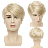 Gres Short Blonde Wigs Men Synthetic Wig Male