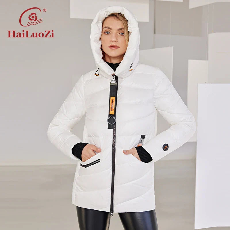 Hailuozi New Winter Women'S Jacket Warm And Thick