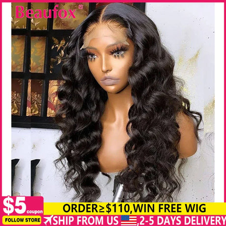 Beaufox Lace Front Human Hair Wigs For Women