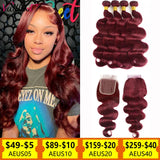 Vallbest J Body Wave Bundles With Closure Brazilian