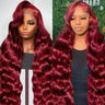 Tewjig Density J Burgundy X Lace Frontal Wigs