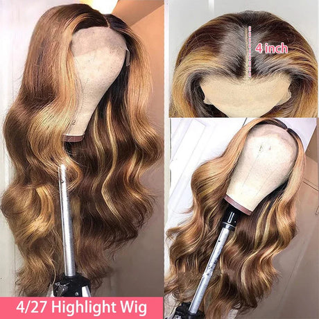 Highlight Wig 13X4 Hd Lace Frontal Wig Human