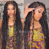 Inches Synthetic Lace Braided Wigs Butterfly Braids Lace