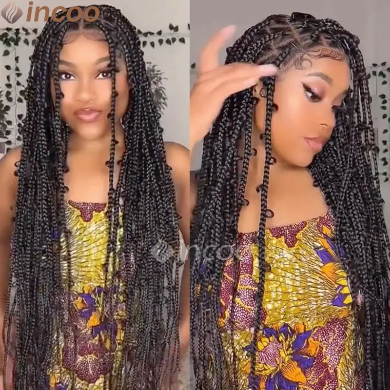 Butterfly Knotless Braids Full Hand Tied Hd Lace