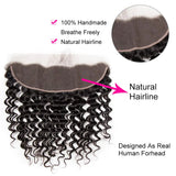 Brazilian Hair Deep Wave Bundles With Frontal Virgin