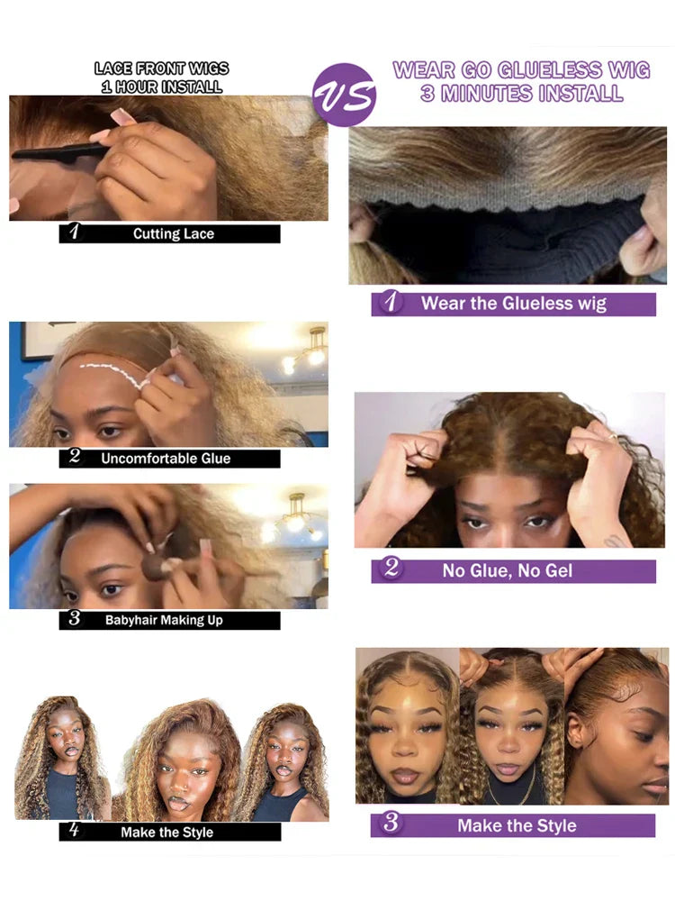 Loose Deep Wave Glueless Wig Human Hair Ready