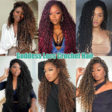 Goddess Locs Crochet Hair Curly Ends Synthetic Faux