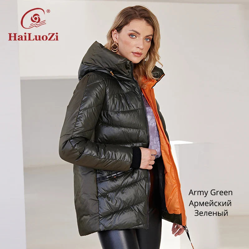 Hailuozi New Winter Women'S Jacket Warm And Thick