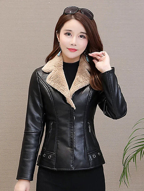 Aelegantmis Autumn Winter Warm Faux Fur Coat Women