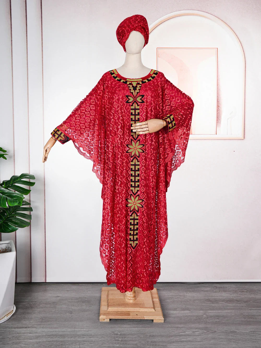 African Dresses For Women Muslim Fashion Lace Boubou