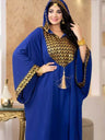 African Dubai Muslim Dress Women Hooded Abaya Knitted