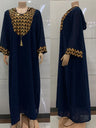 African Dubai Muslim Dress Women Hooded Abaya Knitted