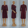 African Pleated Dresses For Women Summer Elegant African