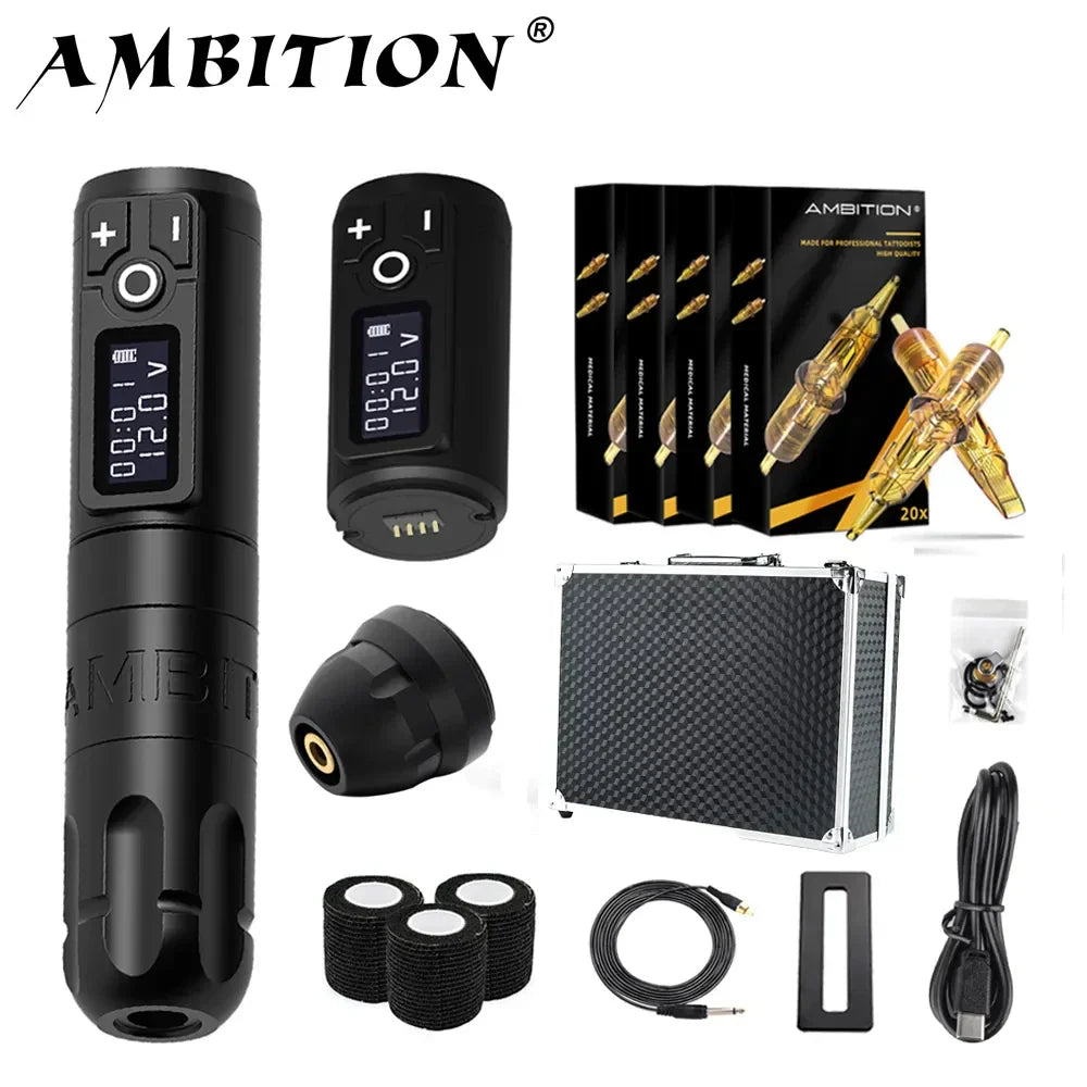 Ambition Soldier Wireless Tattoo Machine Pen Kit Coreless