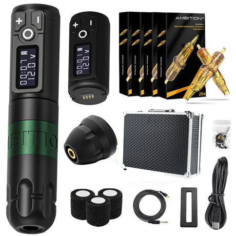 Ambition Soldier Wireless Tattoo Machine Pen Kit Coreless